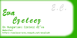 eva czelecz business card